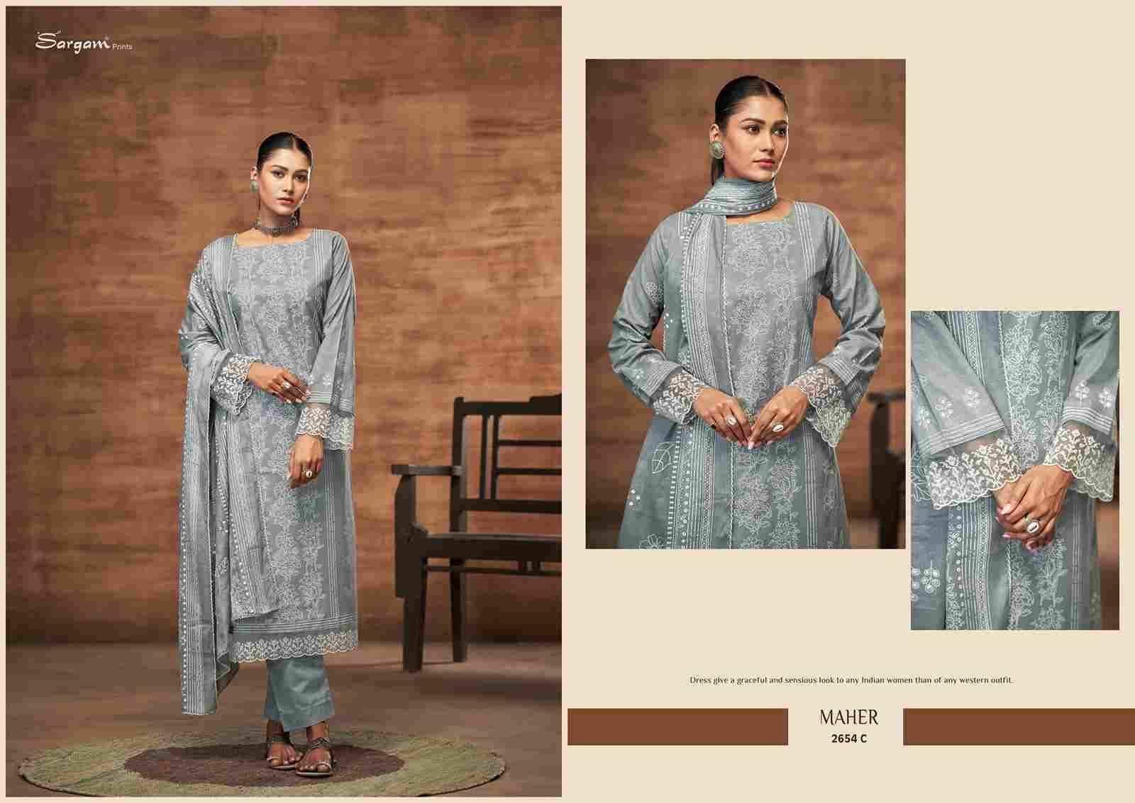 Maher By Sargam Prints 2654-A To 2654-D Series Beautiful Festive Suits Colorful Stylish Fancy Casual Wear & Ethnic Wear Pure Lawn Cotton Dresses At Wholesale Price