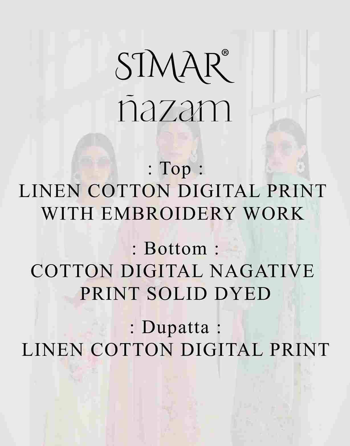 Nazam By Simar 927 To 932 Series Designer Festive Suits Beautiful Stylish Fancy Colorful Party Wear & Occasional Wear Linen Cotton Print Dresses At Wholesale Price