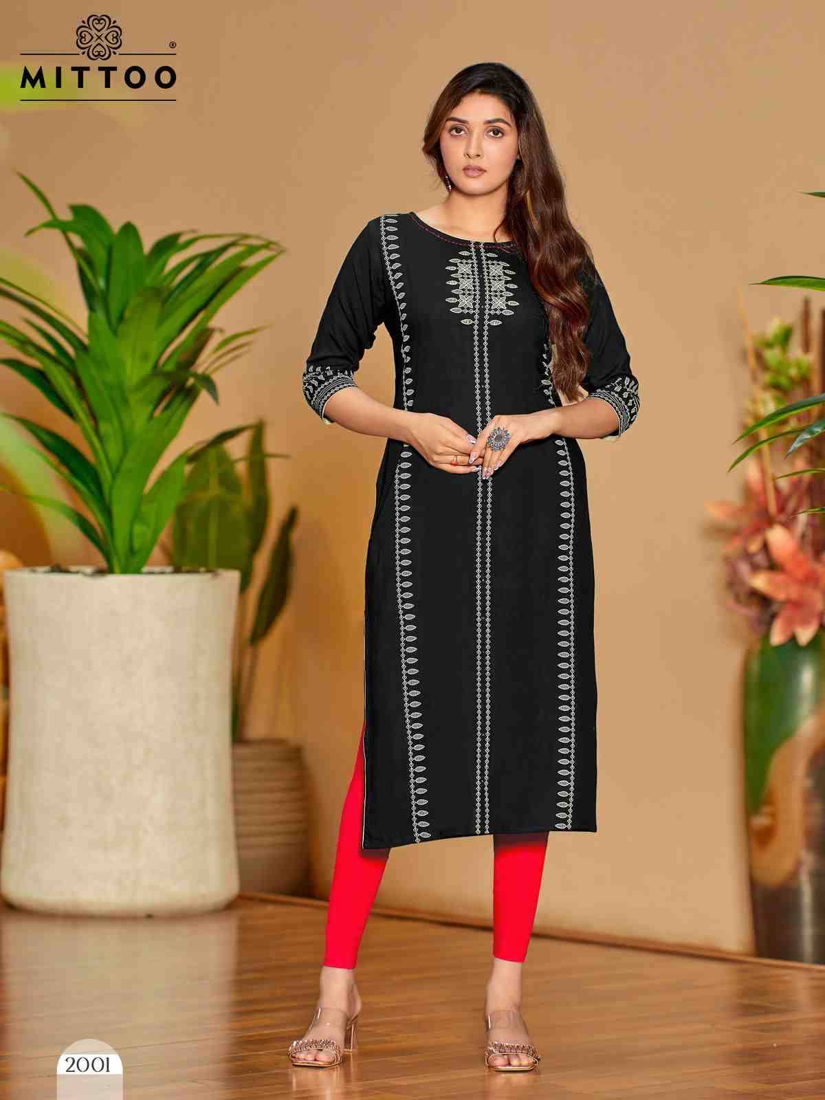 Saayra By Mittoo 2001 To 2006 Series Designer Stylish Fancy Colorful Beautiful Party Wear & Ethnic Wear Collection Rayon Kurtis At Wholesale Price