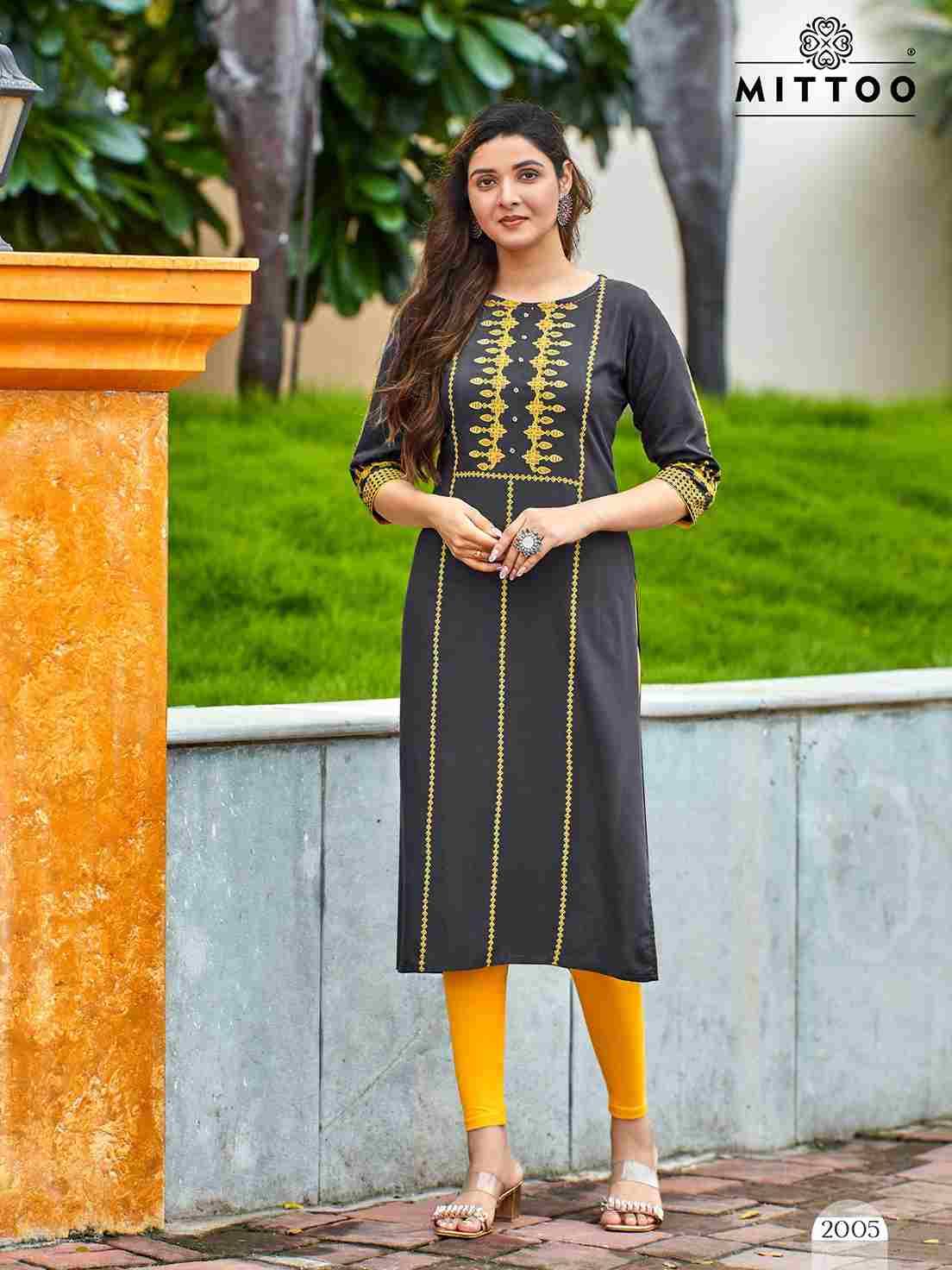 Saayra By Mittoo 2001 To 2006 Series Designer Stylish Fancy Colorful Beautiful Party Wear & Ethnic Wear Collection Rayon Kurtis At Wholesale Price