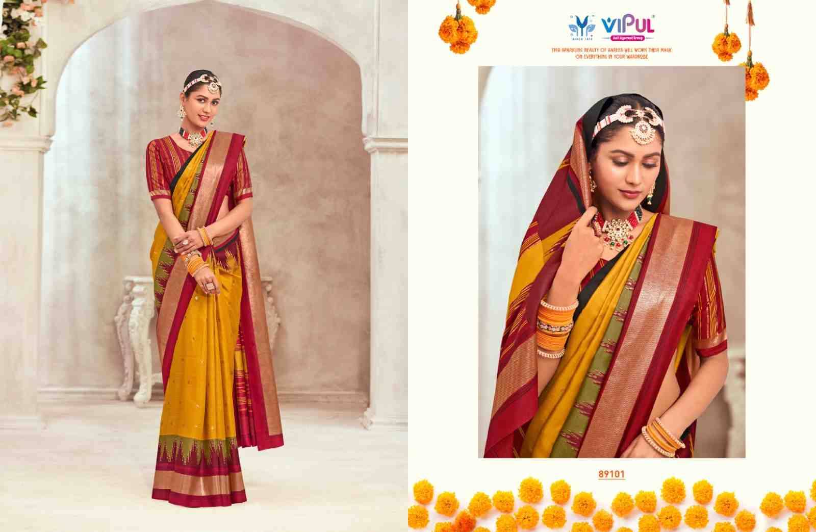 Gulmarg Silk Vol-6 By Vipul Fashion 89100 To 89111 Series Indian Traditional Wear Collection Beautiful Stylish Fancy Colorful Party Wear & Occasional Wear Soft Silk Sarees At Wholesale Price