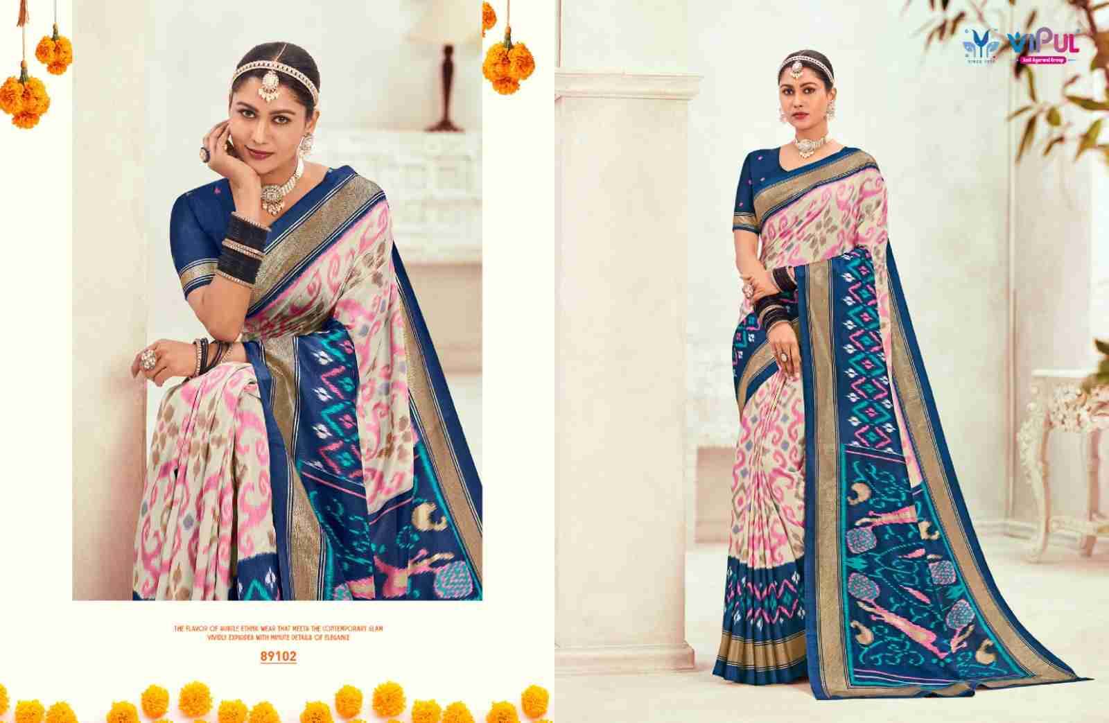 Gulmarg Silk Vol-6 By Vipul Fashion 89100 To 89111 Series Indian Traditional Wear Collection Beautiful Stylish Fancy Colorful Party Wear & Occasional Wear Soft Silk Sarees At Wholesale Price