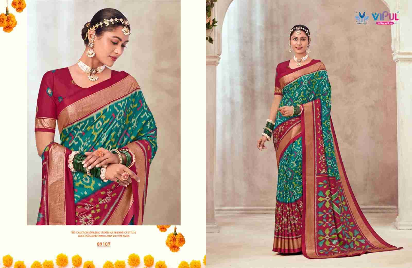 Gulmarg Silk Vol-6 By Vipul Fashion 89100 To 89111 Series Indian Traditional Wear Collection Beautiful Stylish Fancy Colorful Party Wear & Occasional Wear Soft Silk Sarees At Wholesale Price