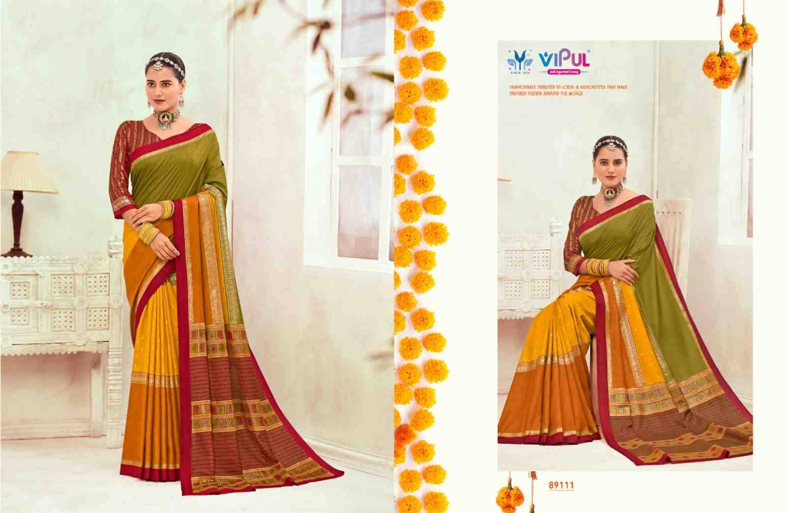 Gulmarg Silk Vol-6 By Vipul Fashion 89100 To 89111 Series Indian Traditional Wear Collection Beautiful Stylish Fancy Colorful Party Wear & Occasional Wear Soft Silk Sarees At Wholesale Price