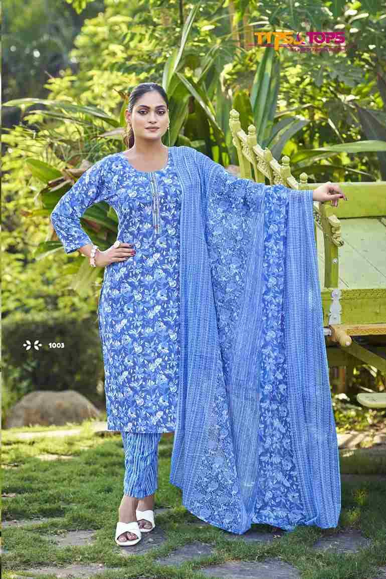 Summer Fashion Vol-8 By Tips And Tops 1001 To 1006 Series Designer Festive Suits Beautiful Fancy Colorful Stylish Party Wear & Occasional Wear Cotton Print Dresses At Wholesale Price