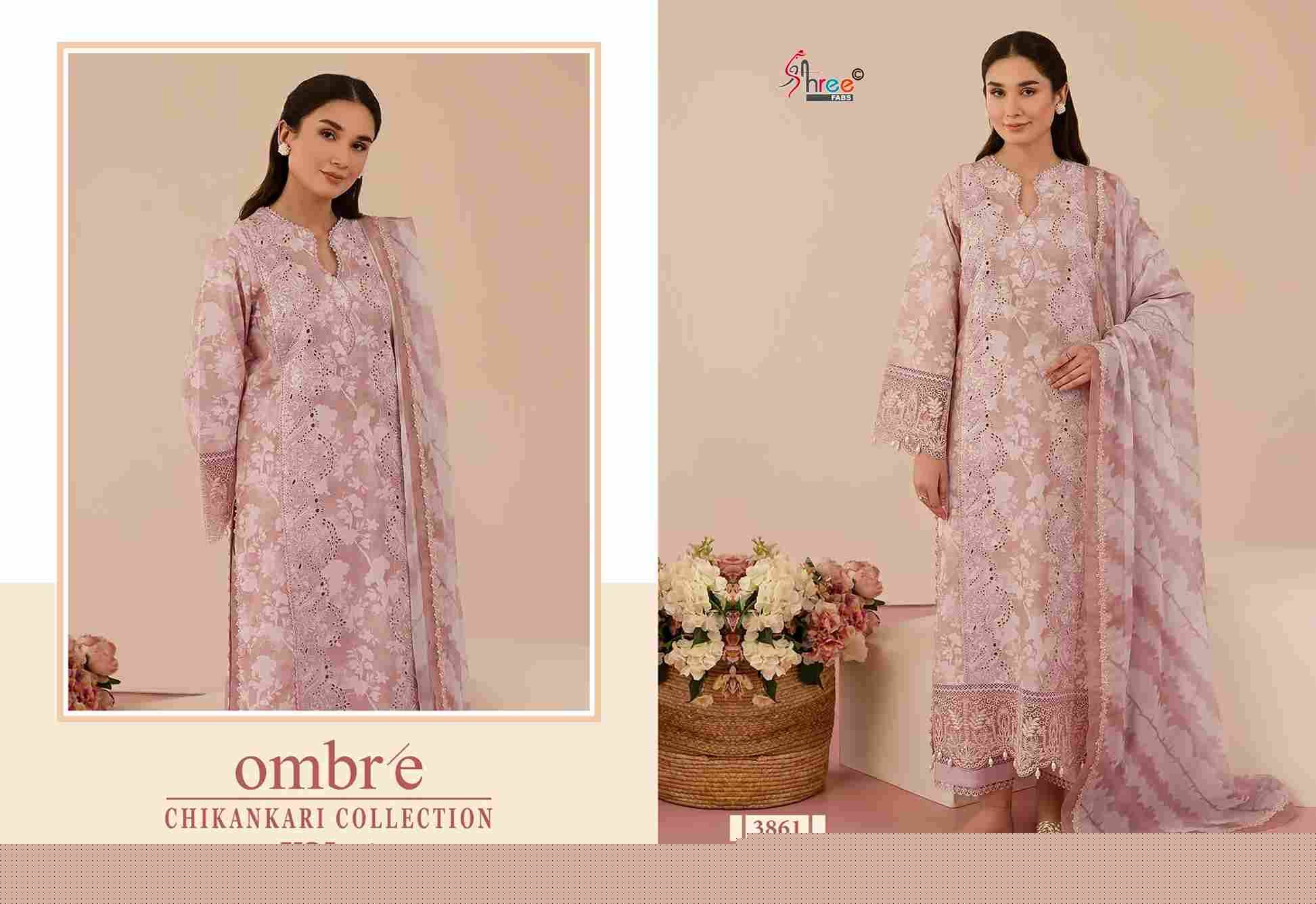 Ombre Chikankari Collection Vol-1 By Shree Fabs 3861 To 3868 Series Designer Pakistani Suits Collection Beautiful Stylish Fancy Colorful Party Wear & Ethnic Wear Pure Viscose With Pure Cotton With Embroidery Dresses At Wholesale Price