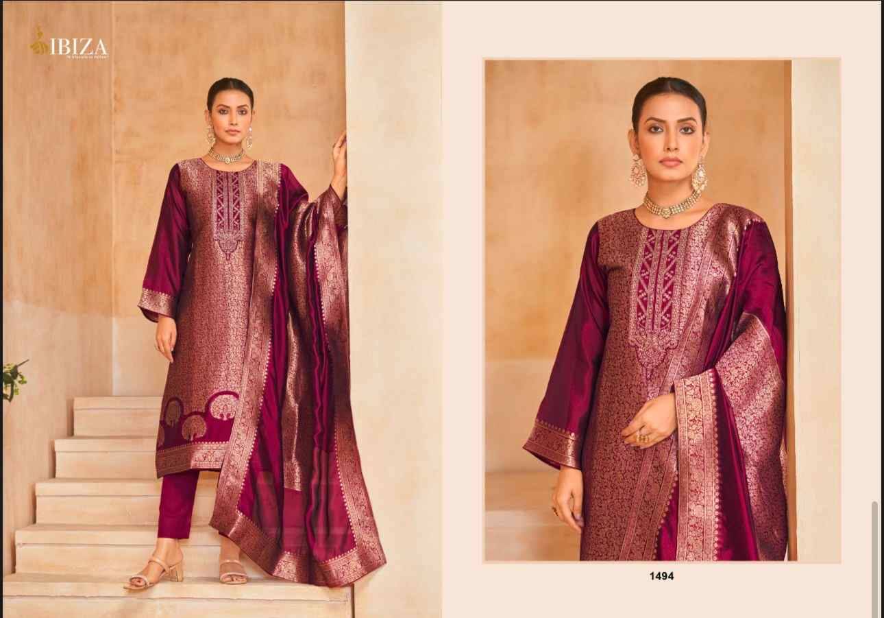 Sakhi Vol-7 By Ibiza 1491 To 1494 Series Beautiful Festive Suits Colorful Stylish Fancy Casual Wear & Ethnic Wear Pure Bangalori Silk Jacquard Dresses At Wholesale Price