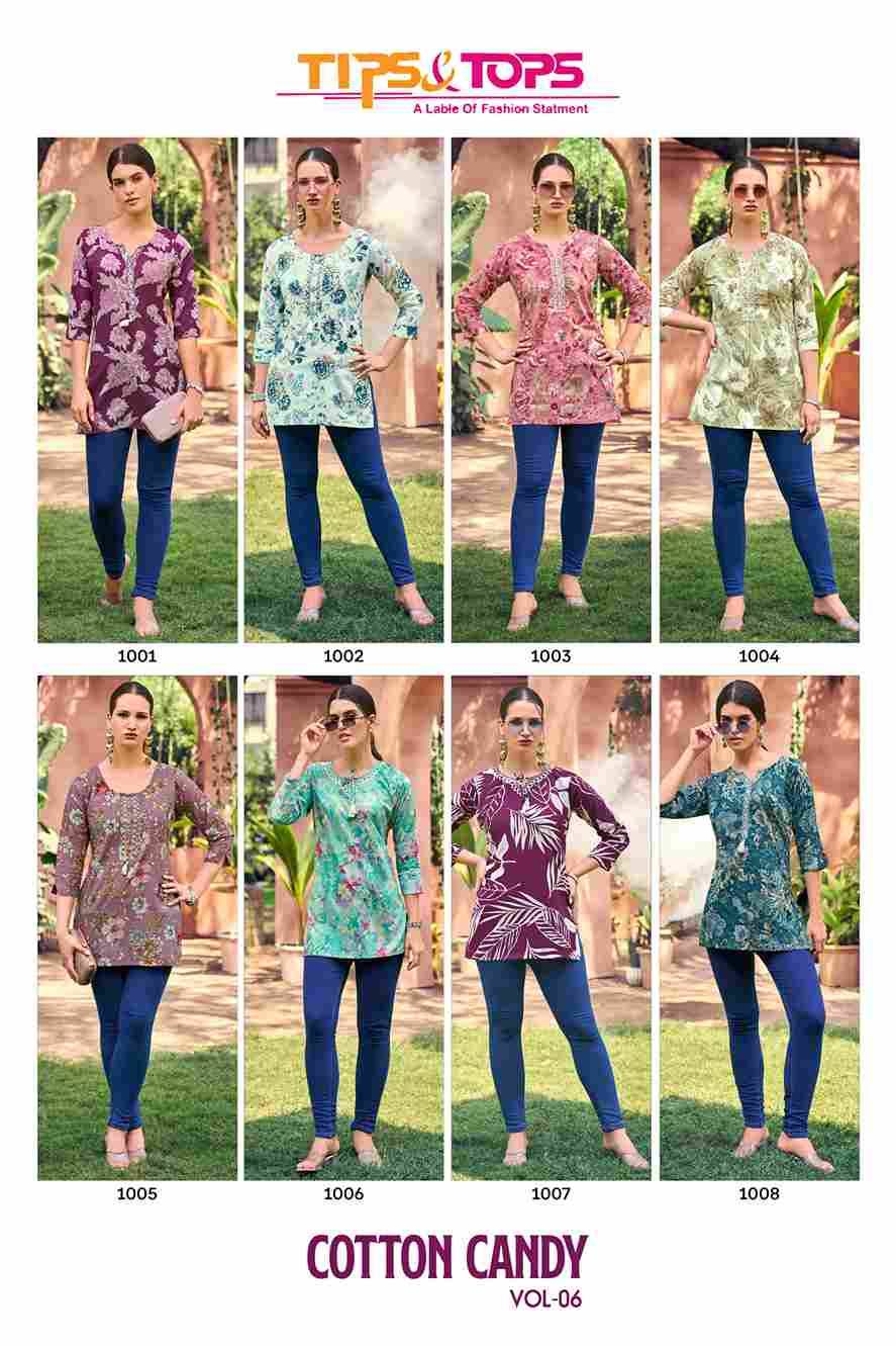 Cotton Candy Vol-6 By Tips And Tops 1001 To 1008 Series Designer Stylish Fancy Colorful Beautiful Party Wear & Ethnic Wear Collection Cotton Tops At Wholesale Price