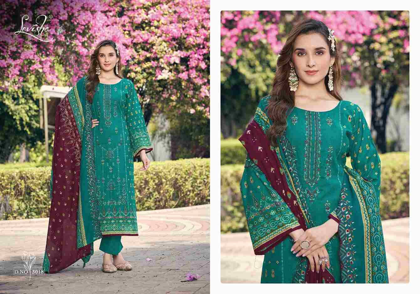Madhubala Vol-3 By Levisha 3013 To 3020 Series Festive Suits Beautiful Fancy Colorful Stylish Party Wear & Occasional Wear Cambric Lawn Cotton Dresses At Wholesale Price
