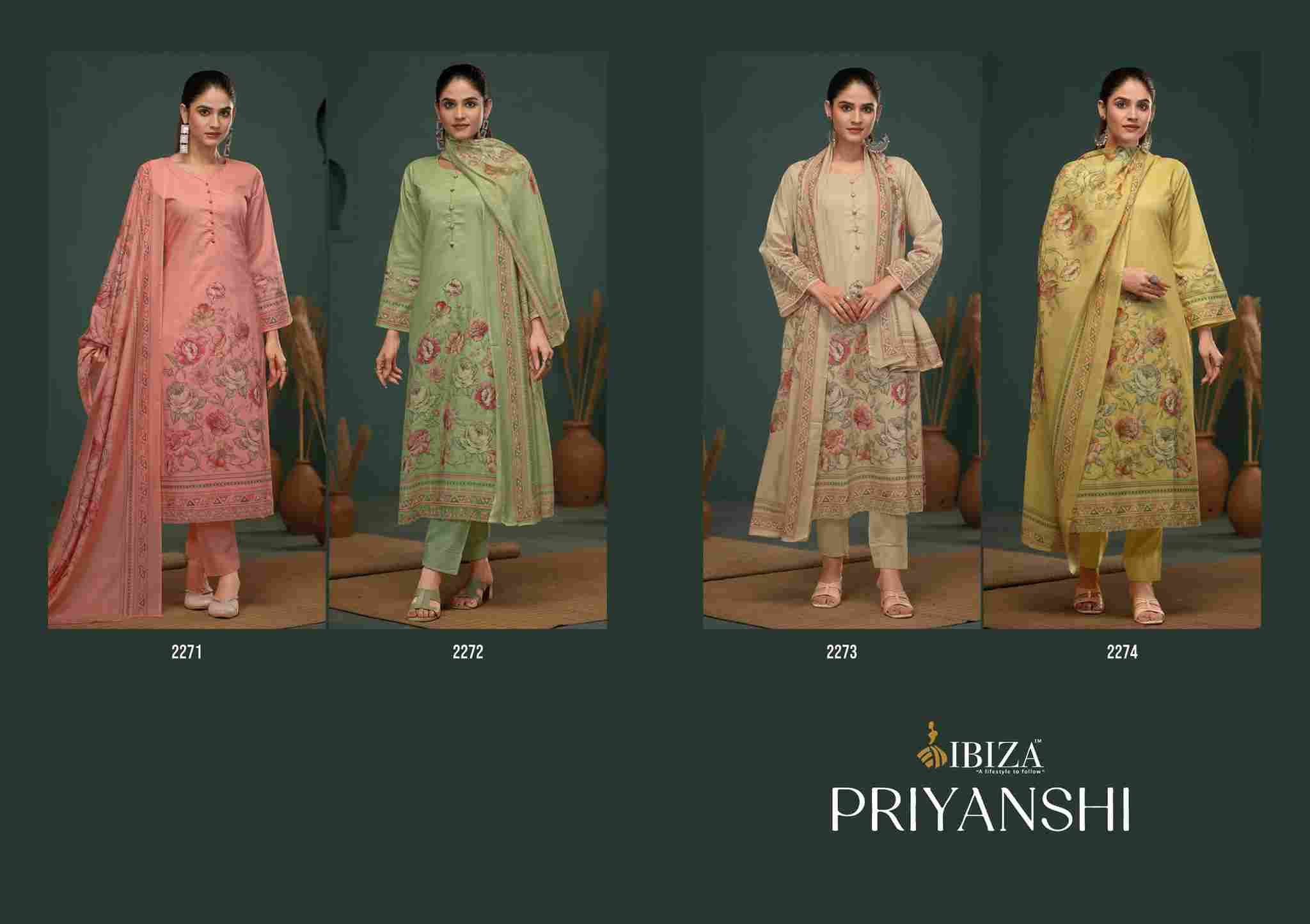 Priyanshi By Ibiza 2271 To 2274 Series Beautiful Festive Suits Colorful Stylish Fancy Casual Wear & Ethnic Wear Pure Lawn Cotton Dresses At Wholesale Price