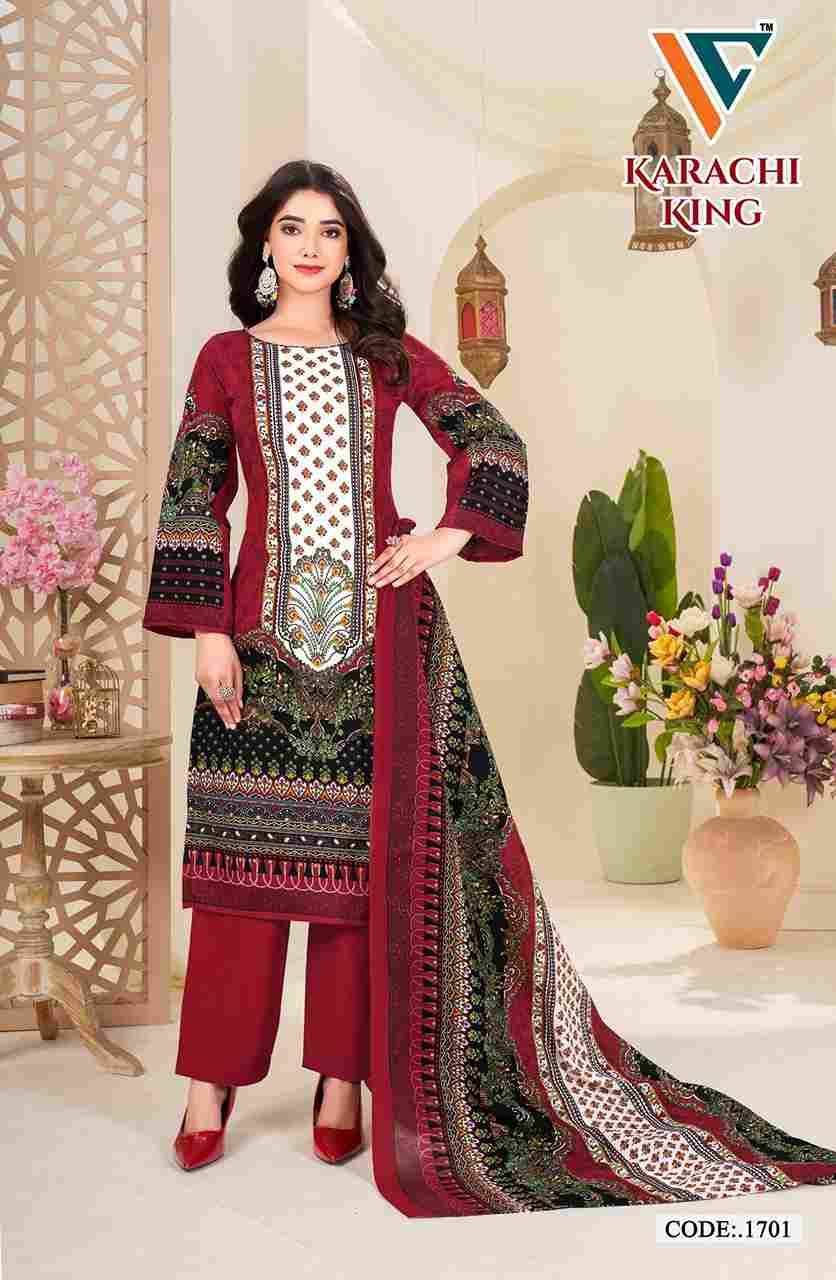 Karachi King Vol-17 By Vandana Creation 1701 To 1708 Series Beautiful Festive Suits Stylish Fancy Colorful Casual Wear & Ethnic Wear Cotton Print Dresses At Wholesale Price