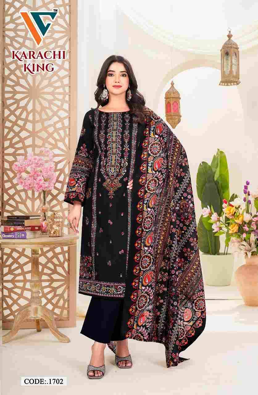 Karachi King Vol-17 By Vandana Creation 1701 To 1708 Series Beautiful Festive Suits Stylish Fancy Colorful Casual Wear & Ethnic Wear Cotton Print Dresses At Wholesale Price