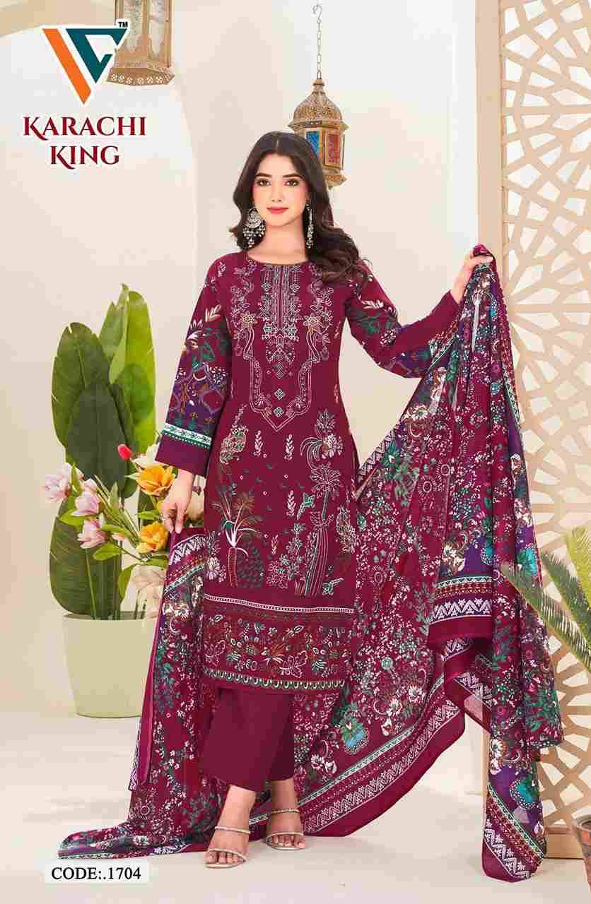 Karachi King Vol-17 By Vandana Creation 1701 To 1708 Series Beautiful Festive Suits Stylish Fancy Colorful Casual Wear & Ethnic Wear Cotton Print Dresses At Wholesale Price
