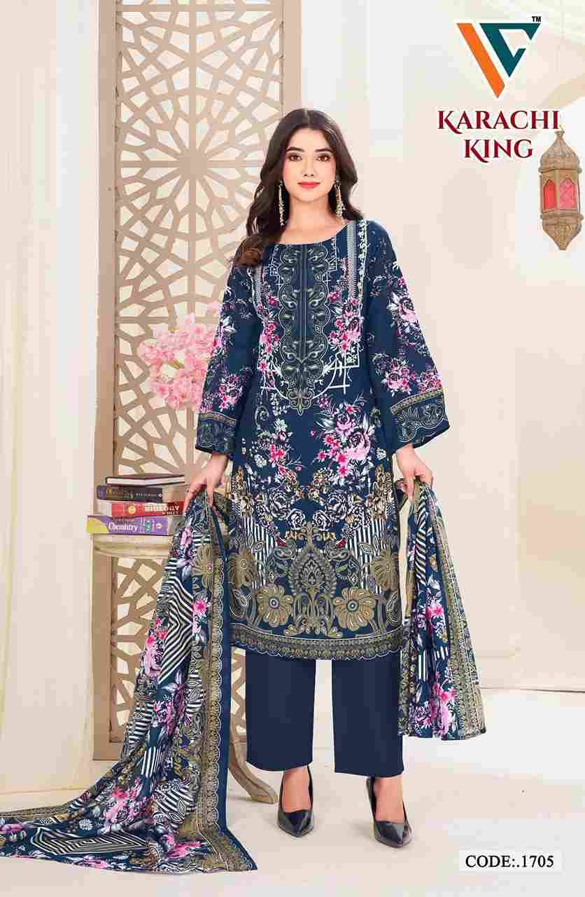 Karachi King Vol-17 By Vandana Creation 1701 To 1708 Series Beautiful Festive Suits Stylish Fancy Colorful Casual Wear & Ethnic Wear Cotton Print Dresses At Wholesale Price