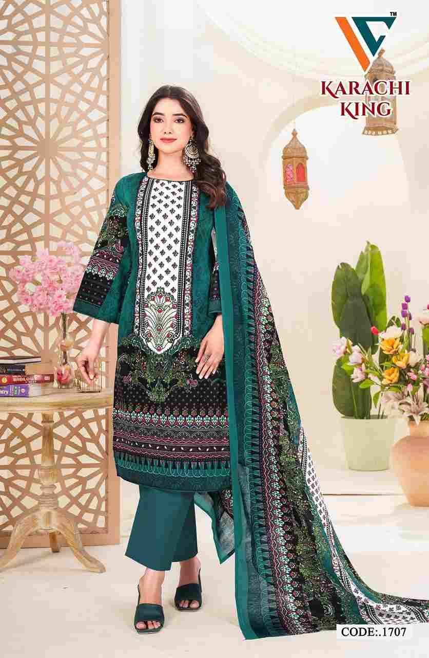 Karachi King Vol-17 By Vandana Creation 1701 To 1708 Series Beautiful Festive Suits Stylish Fancy Colorful Casual Wear & Ethnic Wear Cotton Print Dresses At Wholesale Price