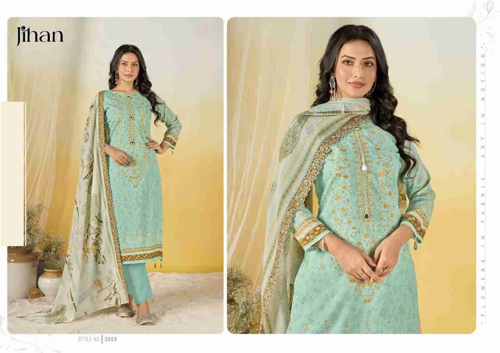 Crafted Elegance By Jihan 508 To 511 Series Designer Pakistani Suits Beautiful Fancy Stylish Colorful Party Wear & Occasional Wear Pure Lawn Dresses At Wholesale Price