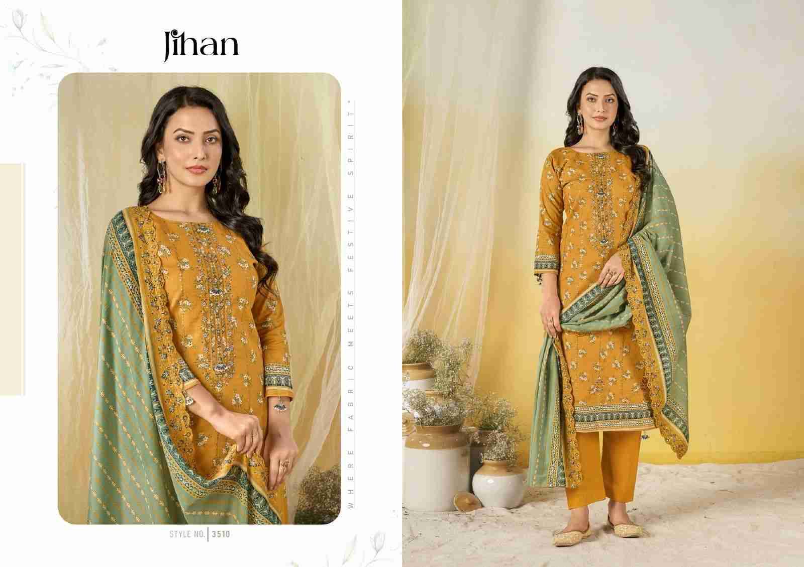 Crafted Elegance By Jihan 508 To 511 Series Designer Pakistani Suits Beautiful Fancy Stylish Colorful Party Wear & Occasional Wear Pure Lawn Dresses At Wholesale Price