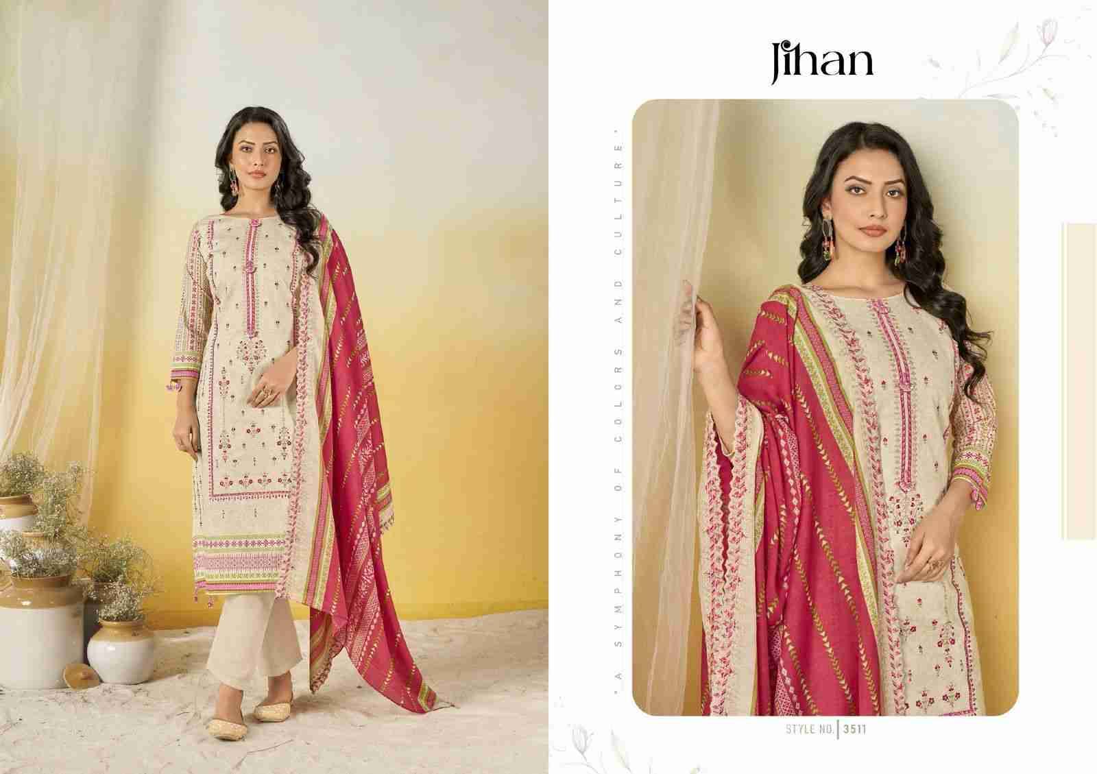 Crafted Elegance By Jihan 508 To 511 Series Designer Pakistani Suits Beautiful Fancy Stylish Colorful Party Wear & Occasional Wear Pure Lawn Dresses At Wholesale Price