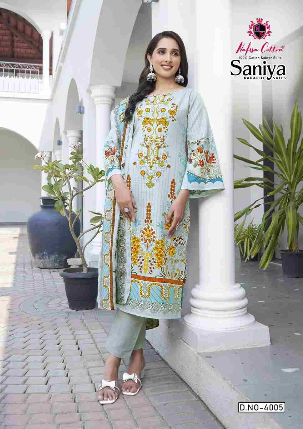 Saniya Vol-4 By Nafisa Cotton 4001 To 4006 Series Beautiful Stylish Festive Suits Fancy Colorful Casual Wear & Ethnic Wear & Ready To Wear Soft Cotton Print Dresses At Wholesale Price
