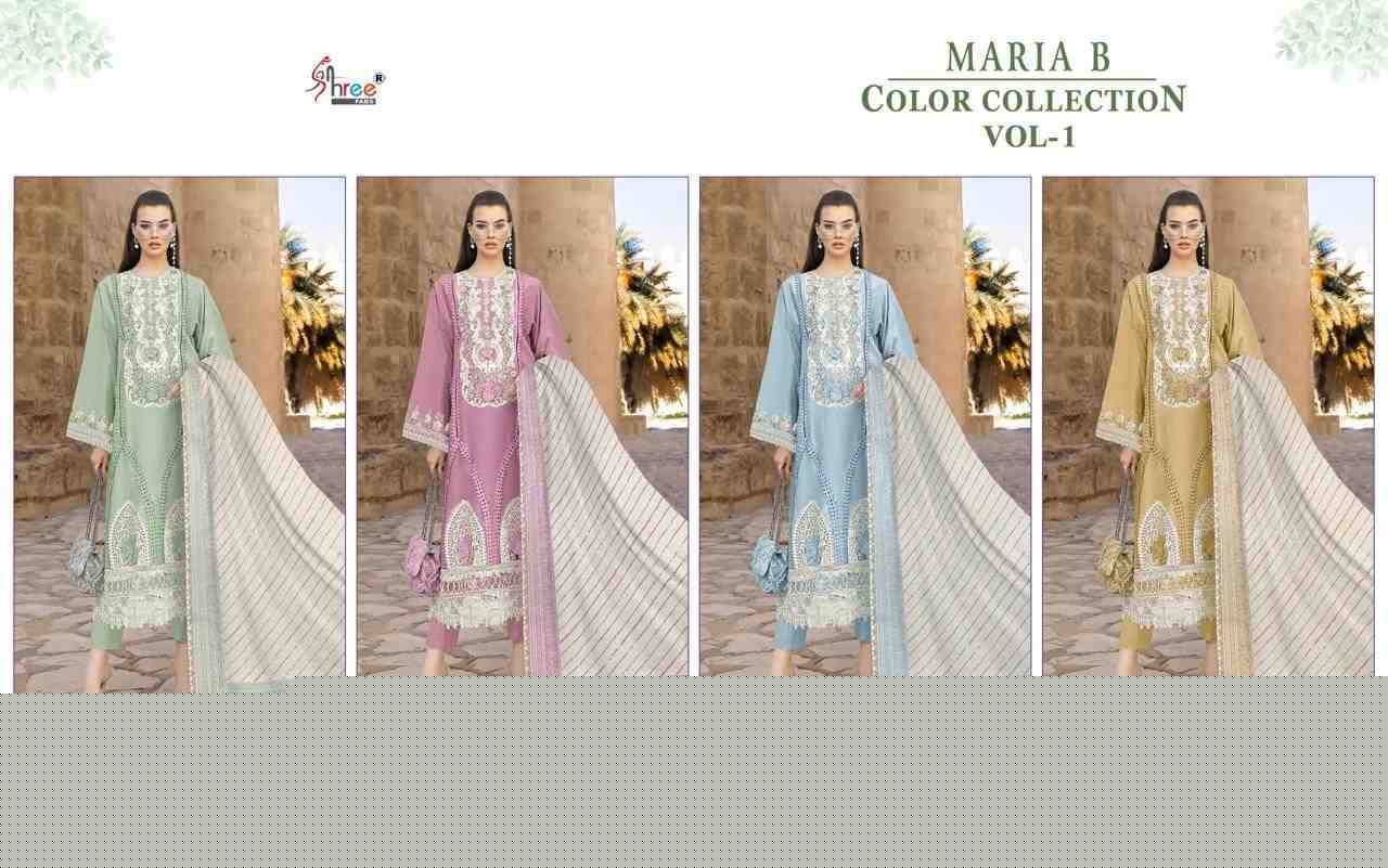 Maria B Color Collection Vol-1 By Shree Fabs 3892-A To 3892-D Series Designer Pakistani Suits Collection Beautiful Stylish Fancy Colorful Party Wear & Ethnic Wear Pure Viscose With Pure Cotton With Embroidery Dresses At Wholesale Price