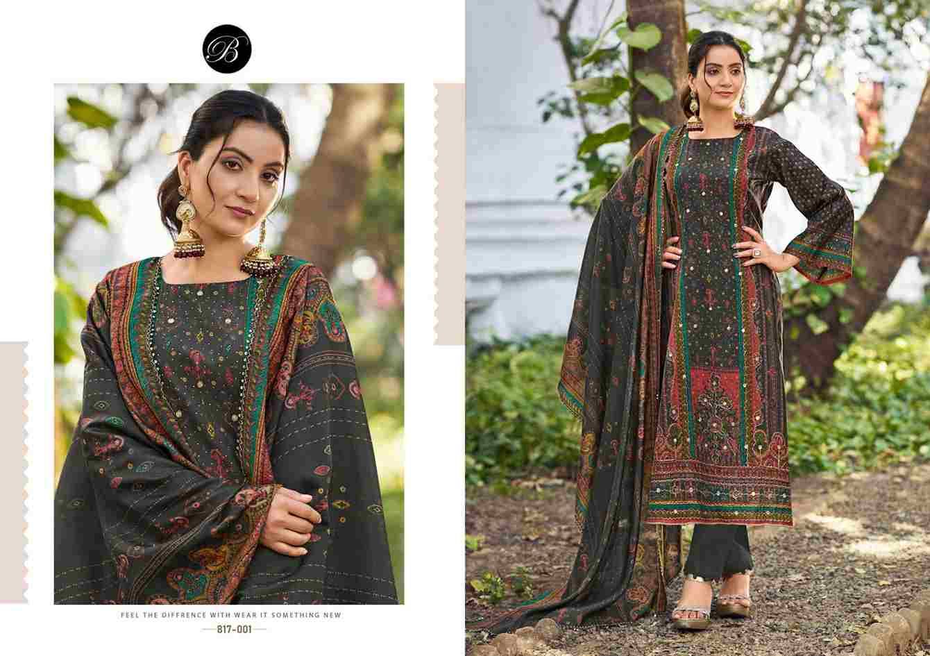 Nusrat Vol-4 By Belliza 817-001 To 817-006 Series Beautiful Festive Suits Stylish Fancy Colorful Casual Wear & Ethnic Wear Pure Viscose Muslin Print Dresses At Wholesale Price
