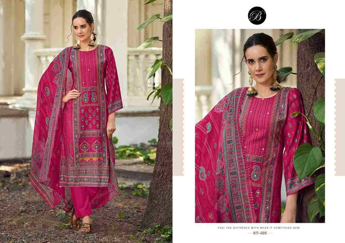 Nusrat Vol-4 By Belliza 817-001 To 817-006 Series Beautiful Festive Suits Stylish Fancy Colorful Casual Wear & Ethnic Wear Pure Viscose Muslin Print Dresses At Wholesale Price