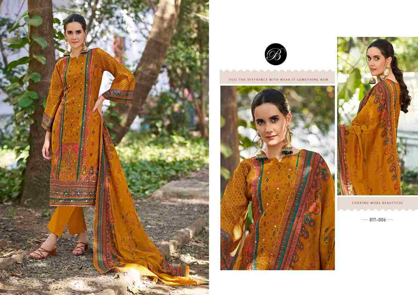 Nusrat Vol-4 By Belliza 817-001 To 817-006 Series Beautiful Festive Suits Stylish Fancy Colorful Casual Wear & Ethnic Wear Pure Viscose Muslin Print Dresses At Wholesale Price