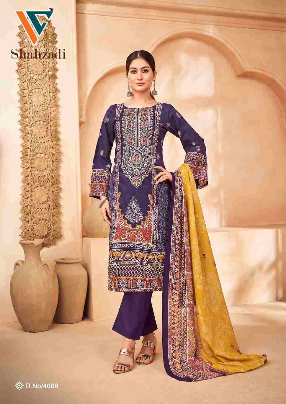 Shahzadi Vol-4 By Vandana Creation 4001 To 4008 Series Beautiful Festive Suits Stylish Fancy Colorful Casual Wear & Ethnic Wear Cotton Print Dresses At Wholesale Price