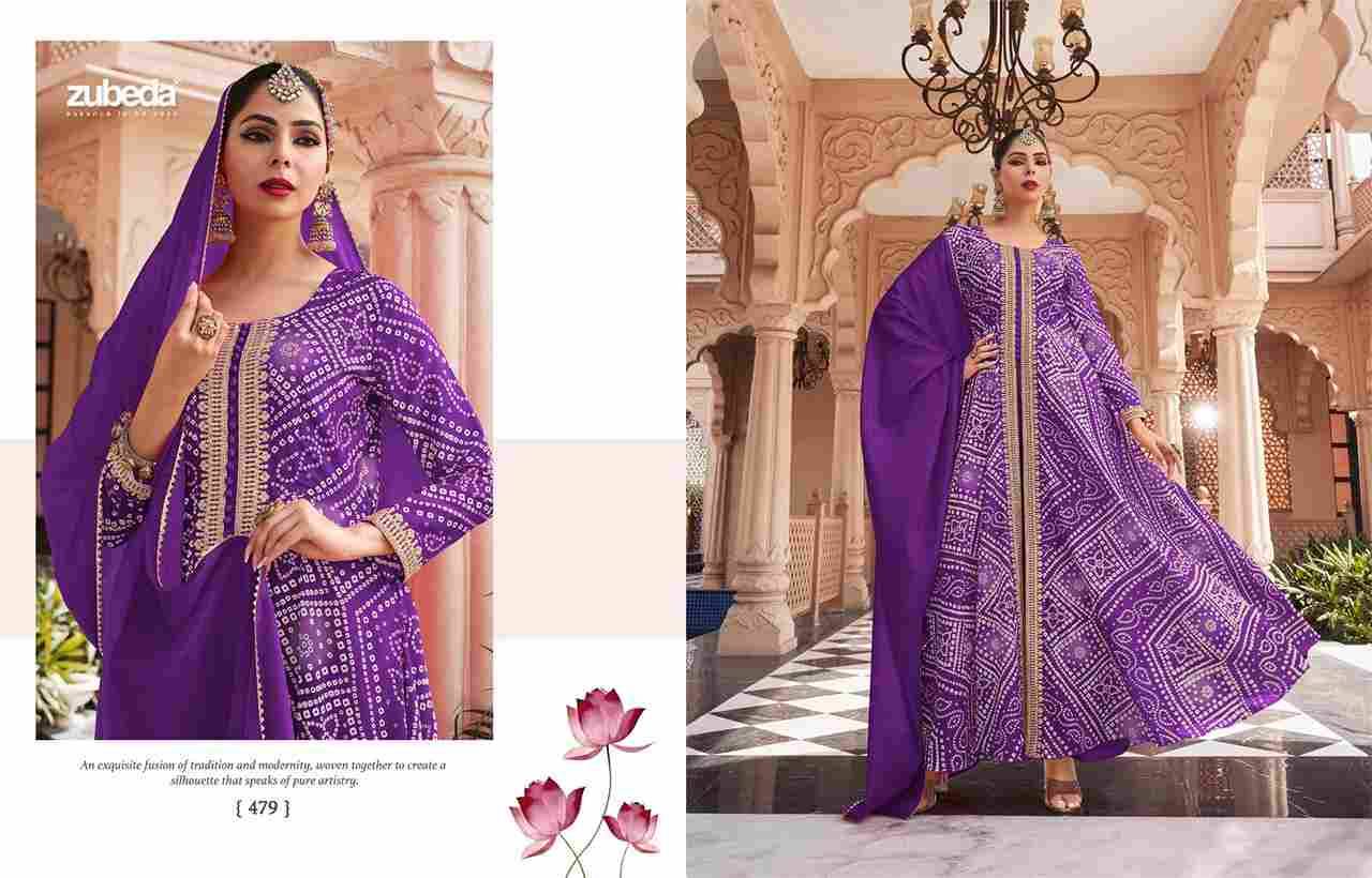 Rang Mahal By Zubeda 478 To 483 Series Designer Anarkali Suits Beautiful Stylish Fancy Colorful Party Wear & Occasional Wear Chinnon Silk Dresses At Wholesale Price