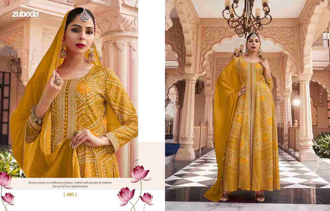 Rang Mahal By Zubeda 478 To 483 Series Designer Anarkali Suits Beautiful Stylish Fancy Colorful Party Wear & Occasional Wear Chinnon Silk Dresses At Wholesale Price
