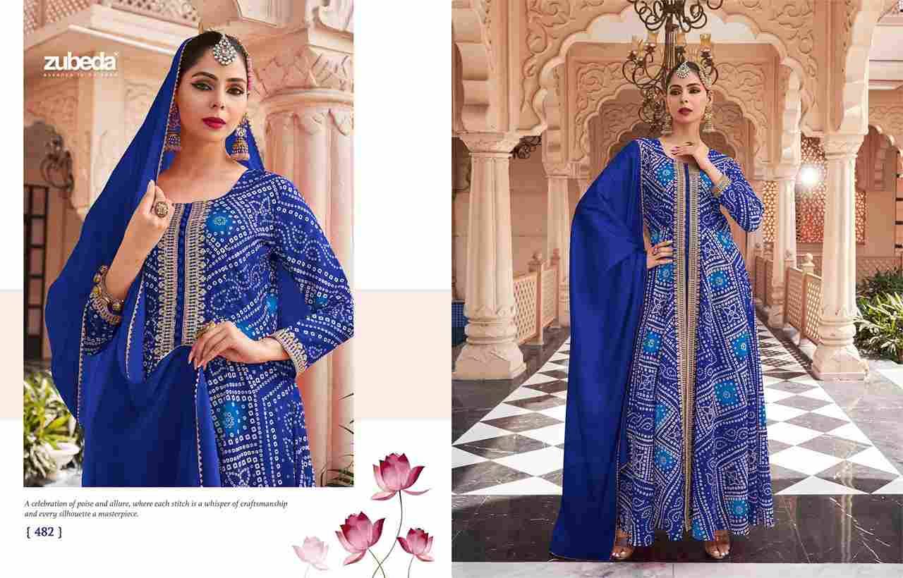 Rang Mahal By Zubeda 478 To 483 Series Designer Anarkali Suits Beautiful Stylish Fancy Colorful Party Wear & Occasional Wear Chinnon Silk Dresses At Wholesale Price
