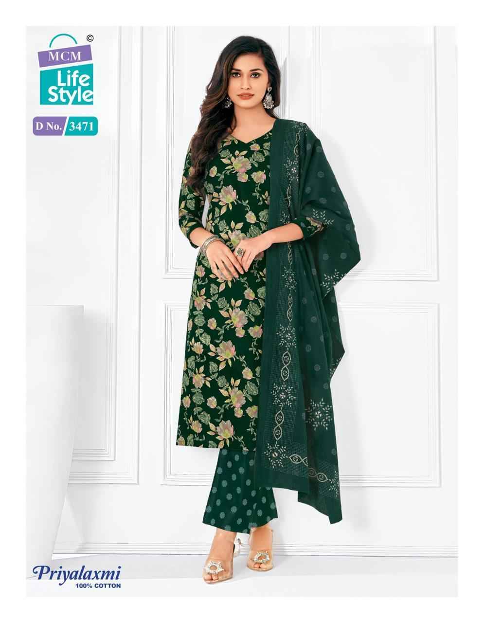 Priyalaxmi Vol-34 By MCM Lifestyle 3456 To 3475 Series Beautiful Festive Suits Stylish Fancy Colorful Casual Wear & Ethnic Wear Pure Cotton Print Dresses At Wholesale Price
