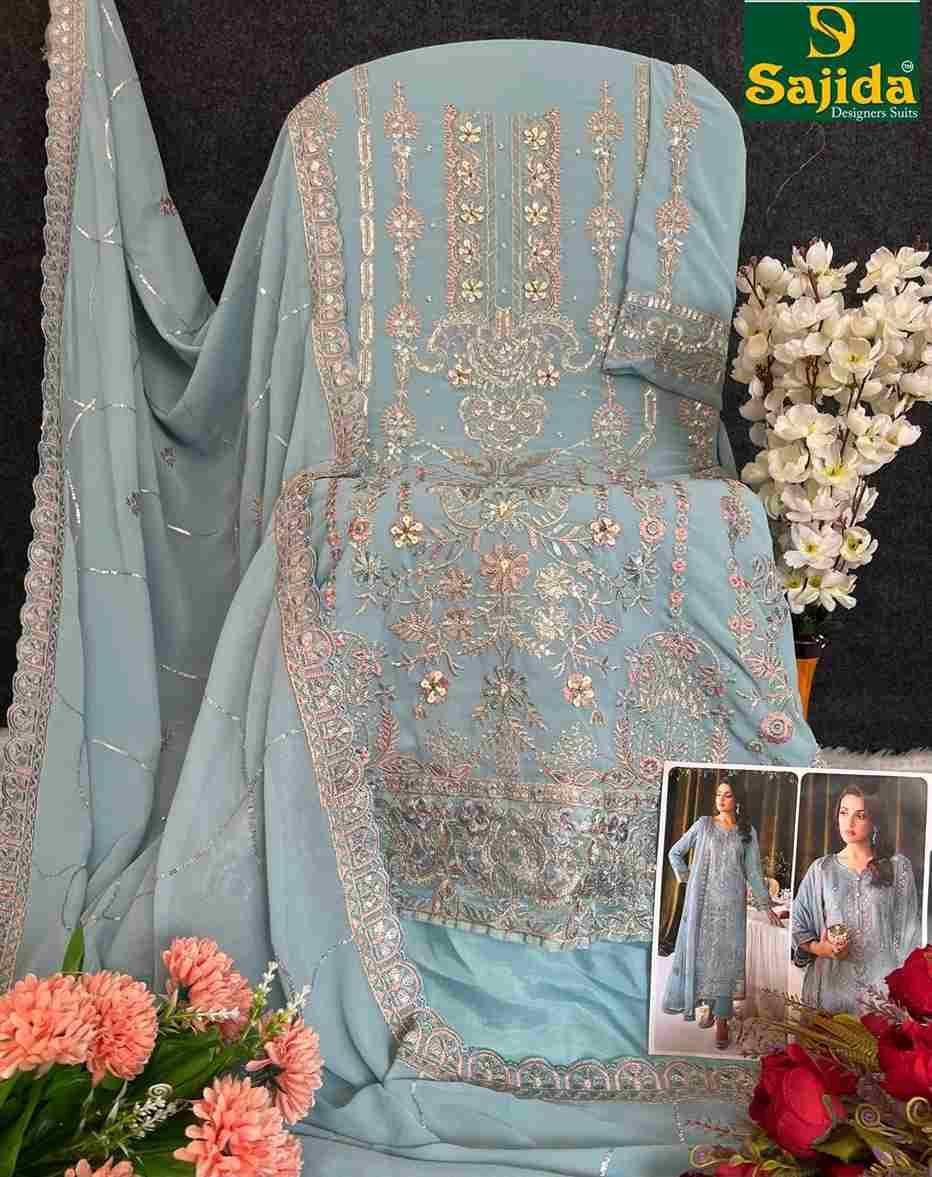 Sajida Hit Design 1009 By Sajida Designer Suits Beautiful Pakistani Suits Colorful Stylish Fancy Casual Wear & Ethnic Wear Heavy Faux Georgette Embroidered Dresses At Wholesale Price