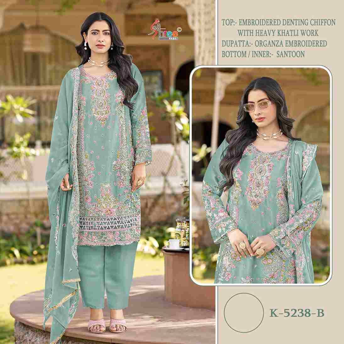 Shree Fabs Hit Design K-5238 Colours By Shree Fabs K-5238-A To K-5238-D Series Beautiful Pakistani Suits Colorful Stylish Fancy Casual Wear & Ethnic Wear Chiffon Embroidered Dresses At Wholesale Price