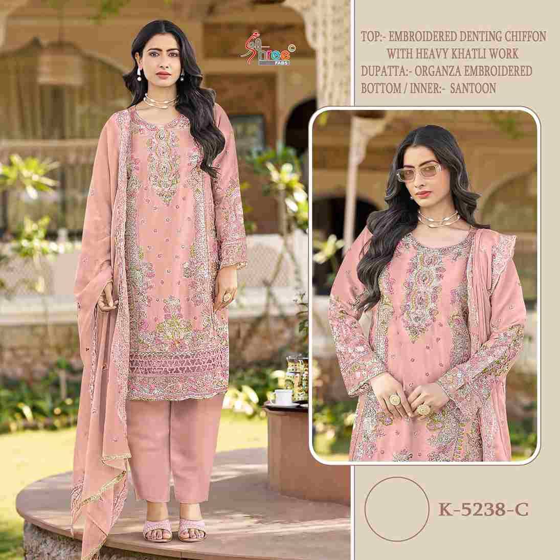 Shree Fabs Hit Design K-5238 Colours By Shree Fabs K-5238-A To K-5238-D Series Beautiful Pakistani Suits Colorful Stylish Fancy Casual Wear & Ethnic Wear Chiffon Embroidered Dresses At Wholesale Price