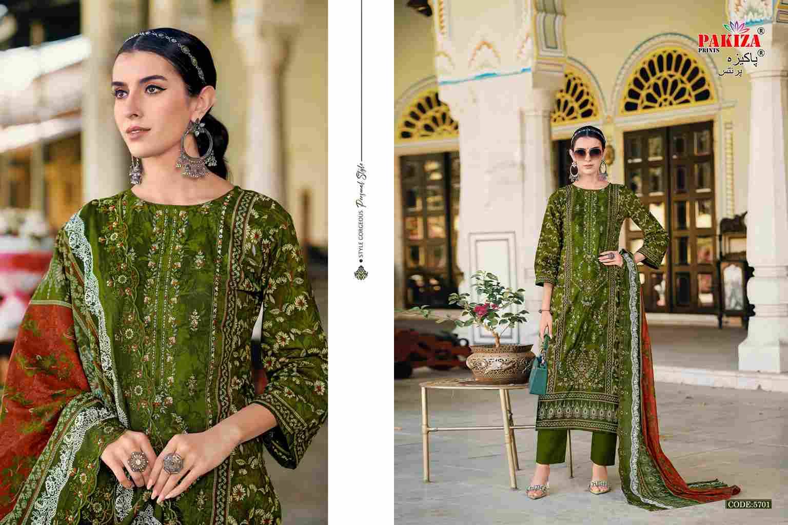 Khushboo Vol-57 By Pakiza Prints 5701 To 5710 Series Beautiful Festive Suits Stylish Fancy Colorful Party Wear & Occasional Wear Lawn Cotton Dresses At Wholesale Price