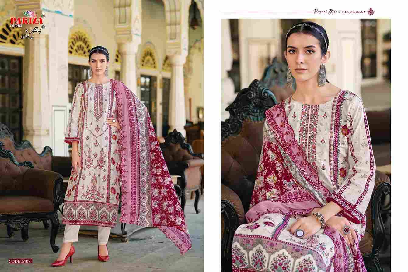 Khushboo Vol-57 By Pakiza Prints 5701 To 5710 Series Beautiful Festive Suits Stylish Fancy Colorful Party Wear & Occasional Wear Lawn Cotton Dresses At Wholesale Price