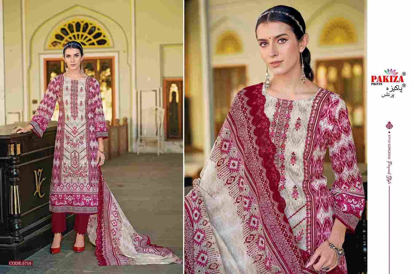 Khushboo Vol-57 By Pakiza Prints 5701 To 5710 Series Beautiful Festive Suits Stylish Fancy Colorful Party Wear & Occasional Wear Lawn Cotton Dresses At Wholesale Price