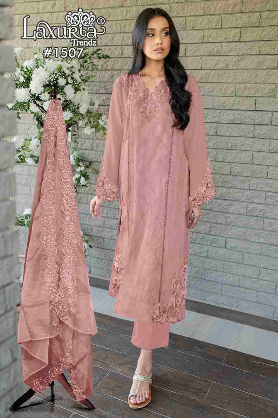Luxuria Trendz 1507 Colours By Luxuria 1507-A To 1507-B Series Beautiful Pakistani Suits Colorful Stylish Fancy Casual Wear & Ethnic Wear Slub Dresses At Wholesale Price