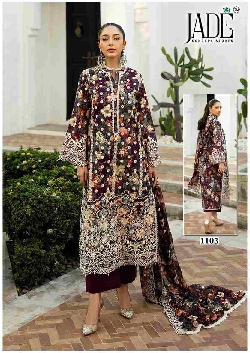 Bin Saeed Vol-11 By Jade 1101 To 1106 Series Beautiful Festive Suits Stylish Fancy Colorful Casual Wear & Ethnic Wear Pure Lawn Cotton Print Dresses At Wholesale Price