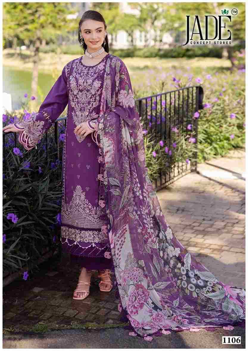 Bin Saeed Vol-11 By Jade 1101 To 1106 Series Beautiful Festive Suits Stylish Fancy Colorful Casual Wear & Ethnic Wear Pure Lawn Cotton Print Dresses At Wholesale Price