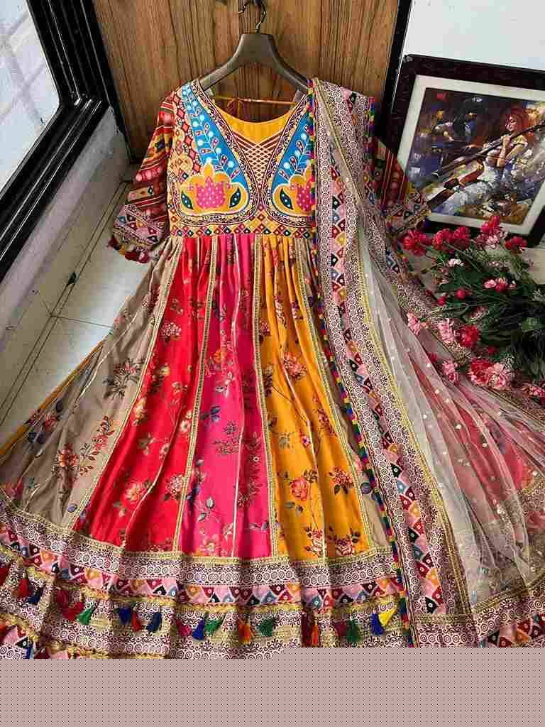 Nishi By Fashid Wholesale Designer Stylish Fancy Colorful Beautiful Party Wear & Ethnic Wear Collection Heavy Muslin Cotton Gowns With Dupatta At Wholesale Price