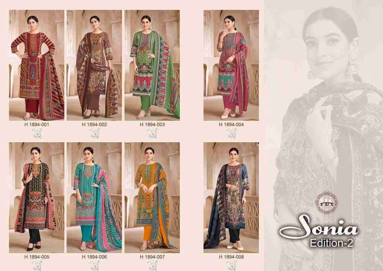 Sonia Vol-2 By Harshit Fashion Hub 1894-001 To 1894-008 Series Beautiful Festive Suits Stylish Fancy Colorful Casual Wear & Ethnic Wear Pure Cotton Dresses At Wholesale Price