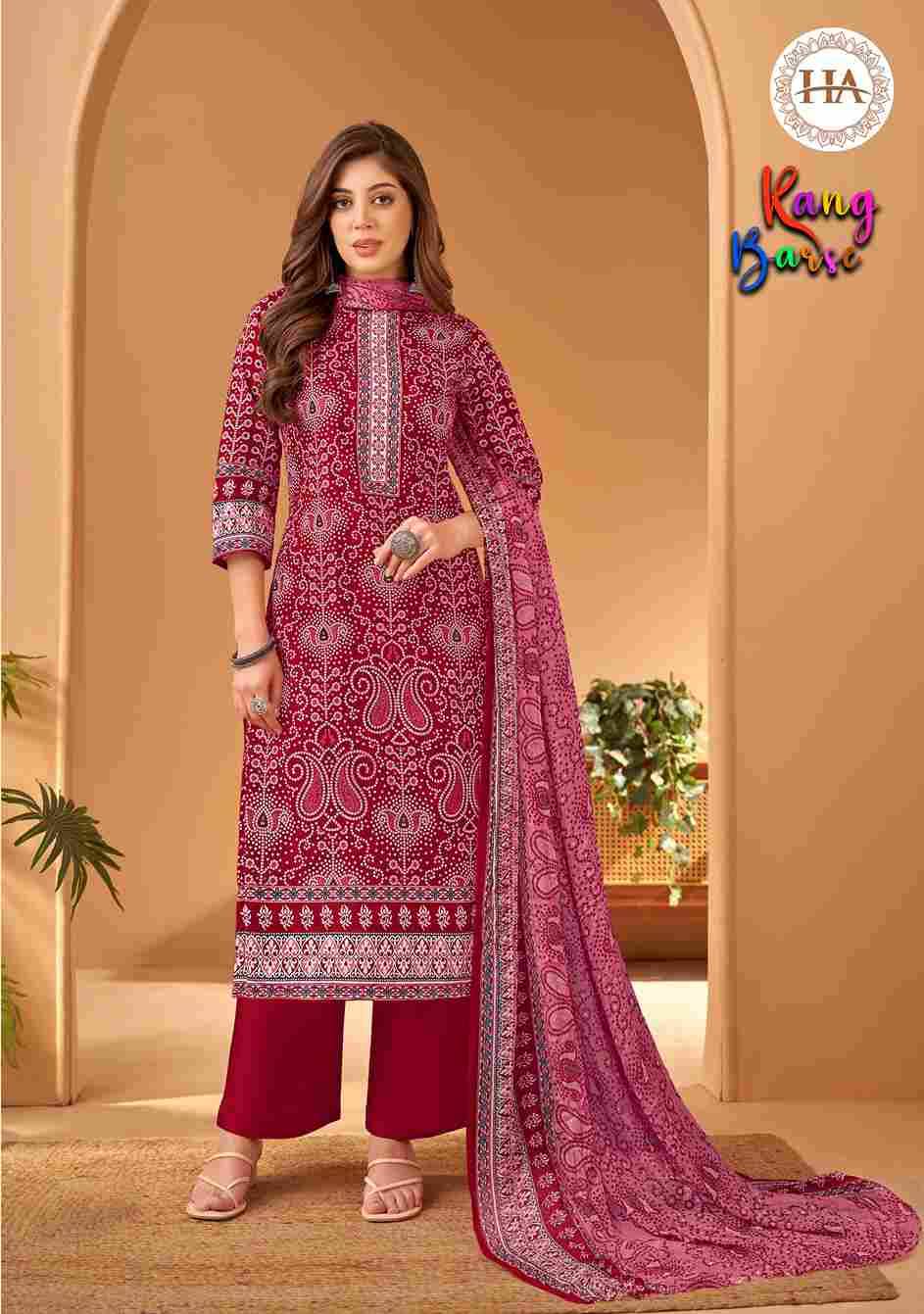 Rang Barse By Harshit Fashion Hub 1905-001 To 1905-008 Series Beautiful Festive Suits Stylish Fancy Colorful Casual Wear & Ethnic Wear Pure Cambric Cotton Dresses At Wholesale Price