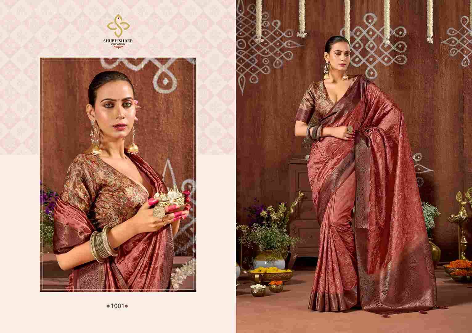 Saarika By Shubh Shree 1001 To 1010 Series Indian Traditional Wear Collection Beautiful Stylish Fancy Colorful Party Wear & Occasional Wear Pure Tussar Silk Sarees At Wholesale Price