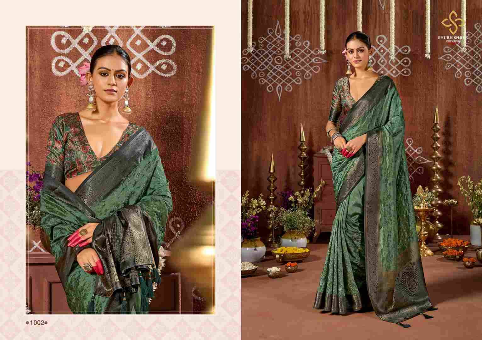 Saarika By Shubh Shree 1001 To 1010 Series Indian Traditional Wear Collection Beautiful Stylish Fancy Colorful Party Wear & Occasional Wear Pure Tussar Silk Sarees At Wholesale Price