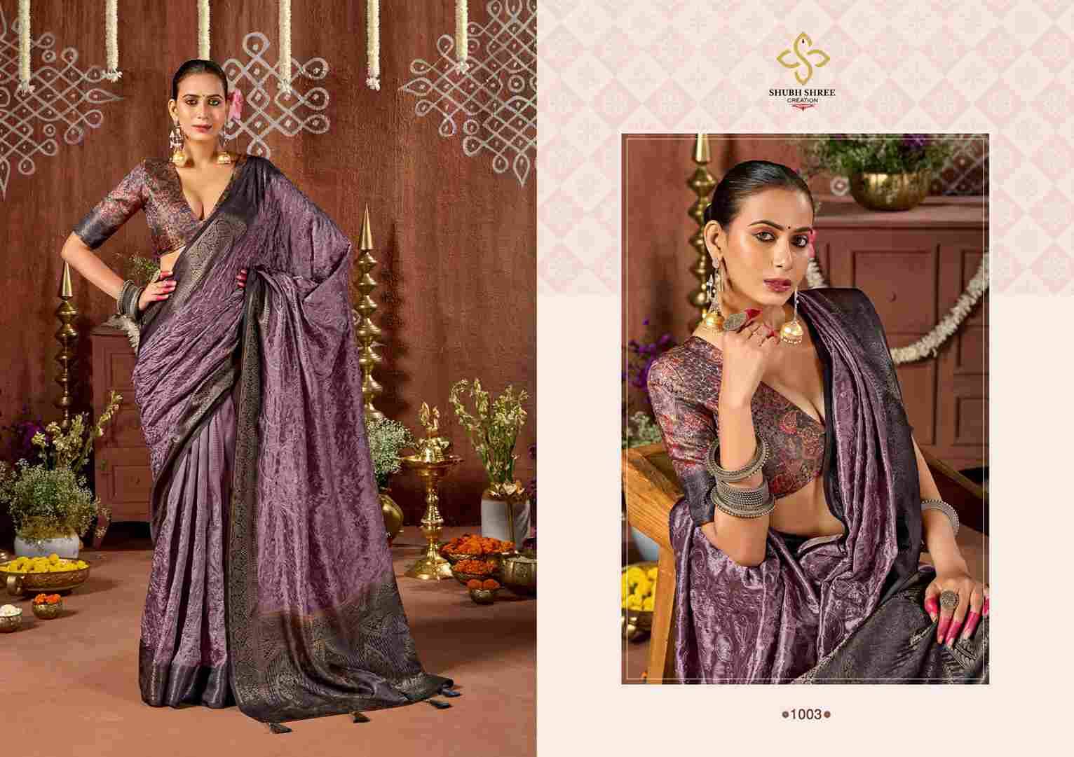 Saarika By Shubh Shree 1001 To 1010 Series Indian Traditional Wear Collection Beautiful Stylish Fancy Colorful Party Wear & Occasional Wear Pure Tussar Silk Sarees At Wholesale Price