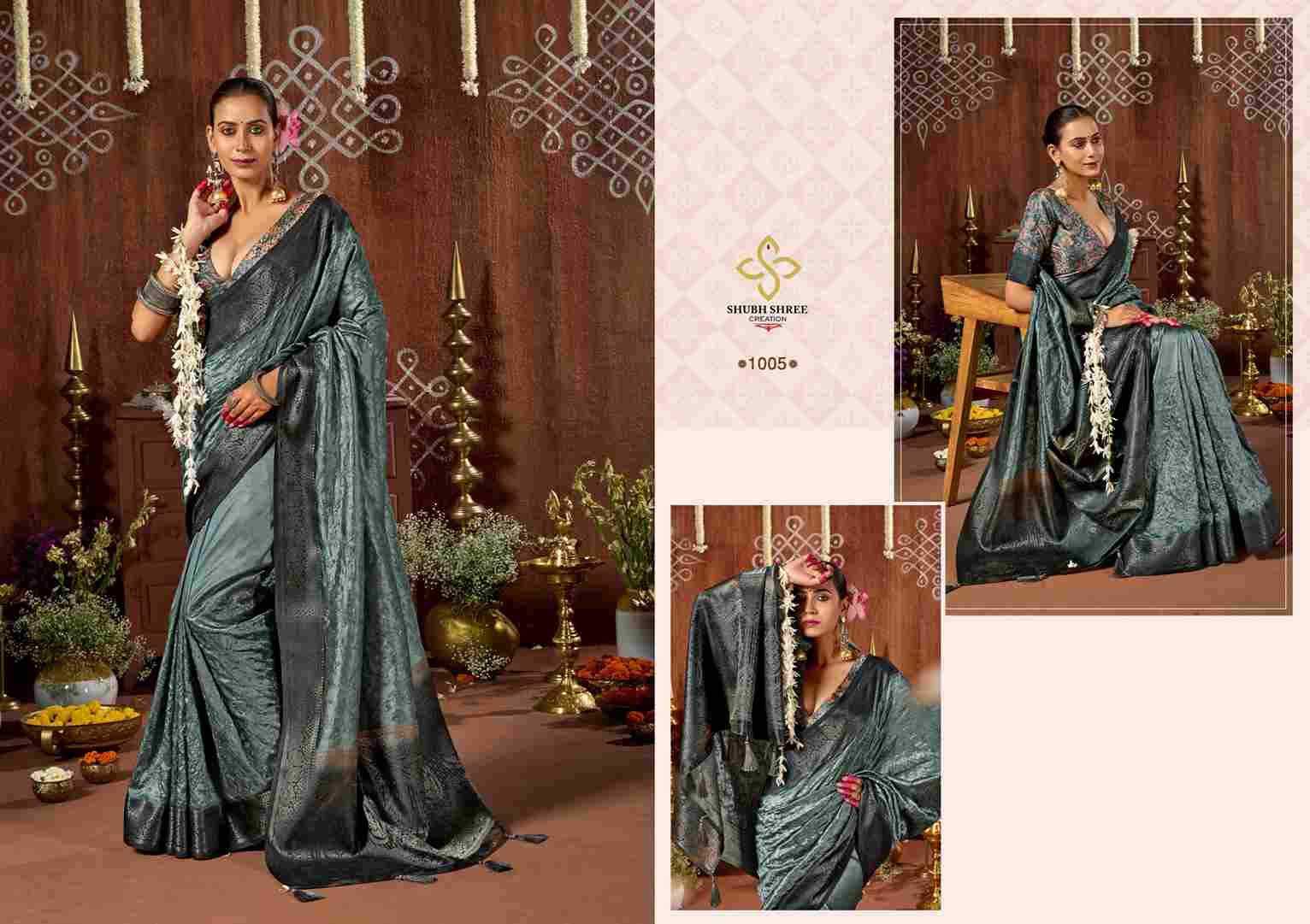 Saarika By Shubh Shree 1001 To 1010 Series Indian Traditional Wear Collection Beautiful Stylish Fancy Colorful Party Wear & Occasional Wear Pure Tussar Silk Sarees At Wholesale Price