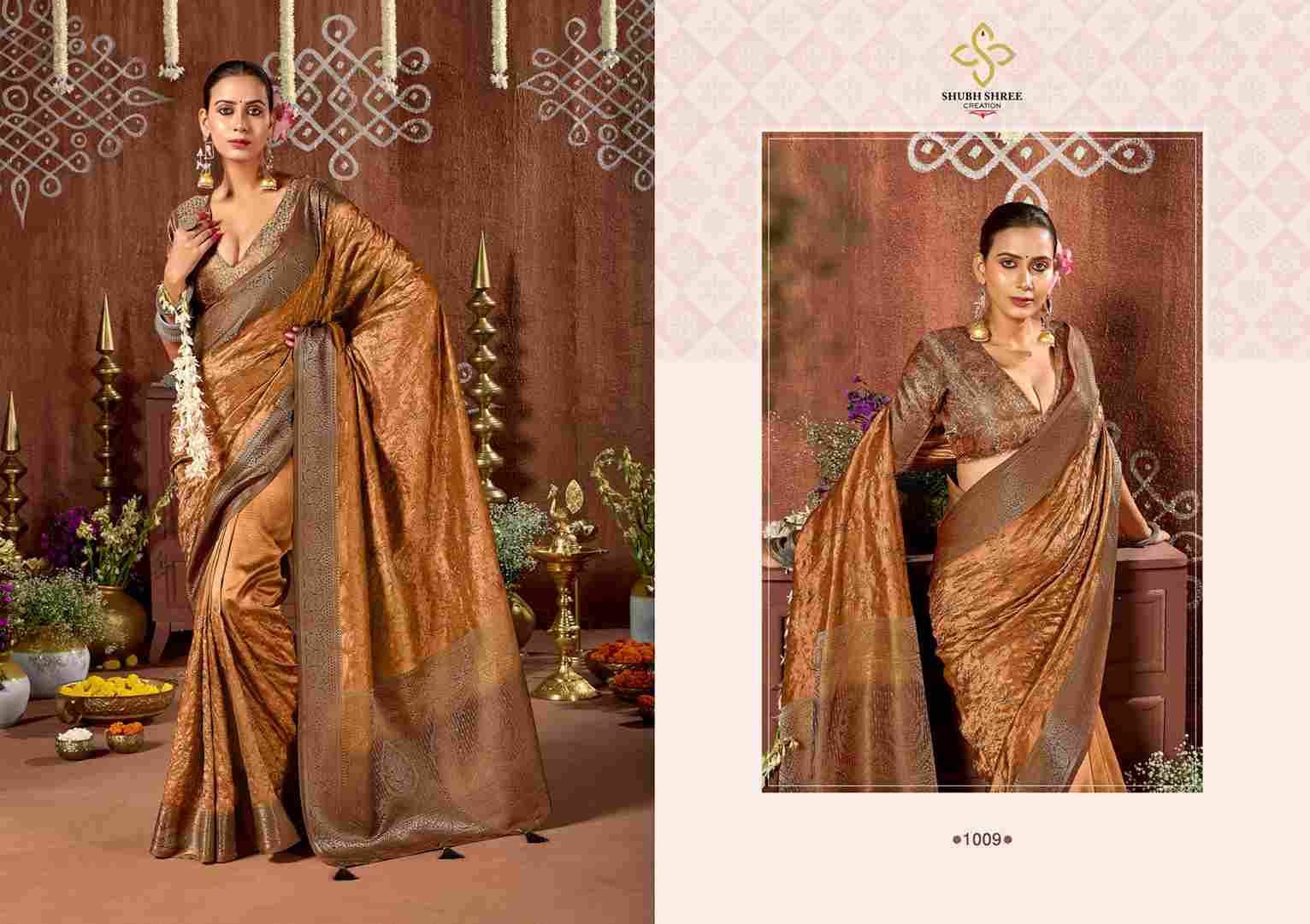 Saarika By Shubh Shree 1001 To 1010 Series Indian Traditional Wear Collection Beautiful Stylish Fancy Colorful Party Wear & Occasional Wear Pure Tussar Silk Sarees At Wholesale Price