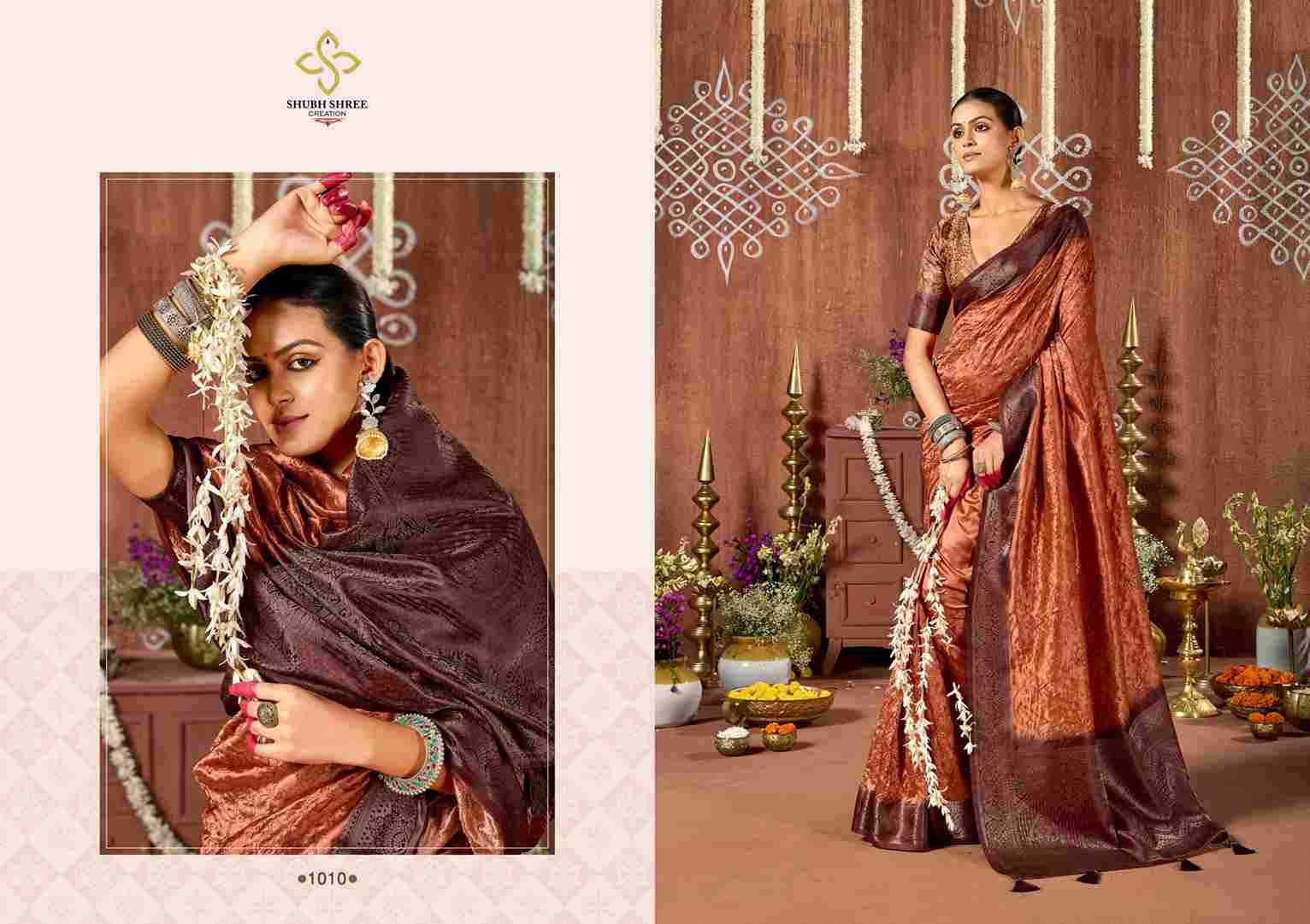 Saarika By Shubh Shree 1001 To 1010 Series Indian Traditional Wear Collection Beautiful Stylish Fancy Colorful Party Wear & Occasional Wear Pure Tussar Silk Sarees At Wholesale Price